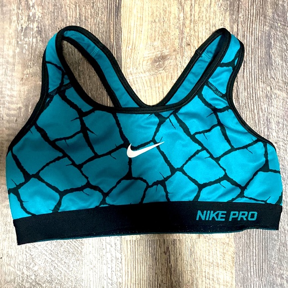 A Nike pro bra, Size- Small, Color- Teal and black - Picture 1 of 3